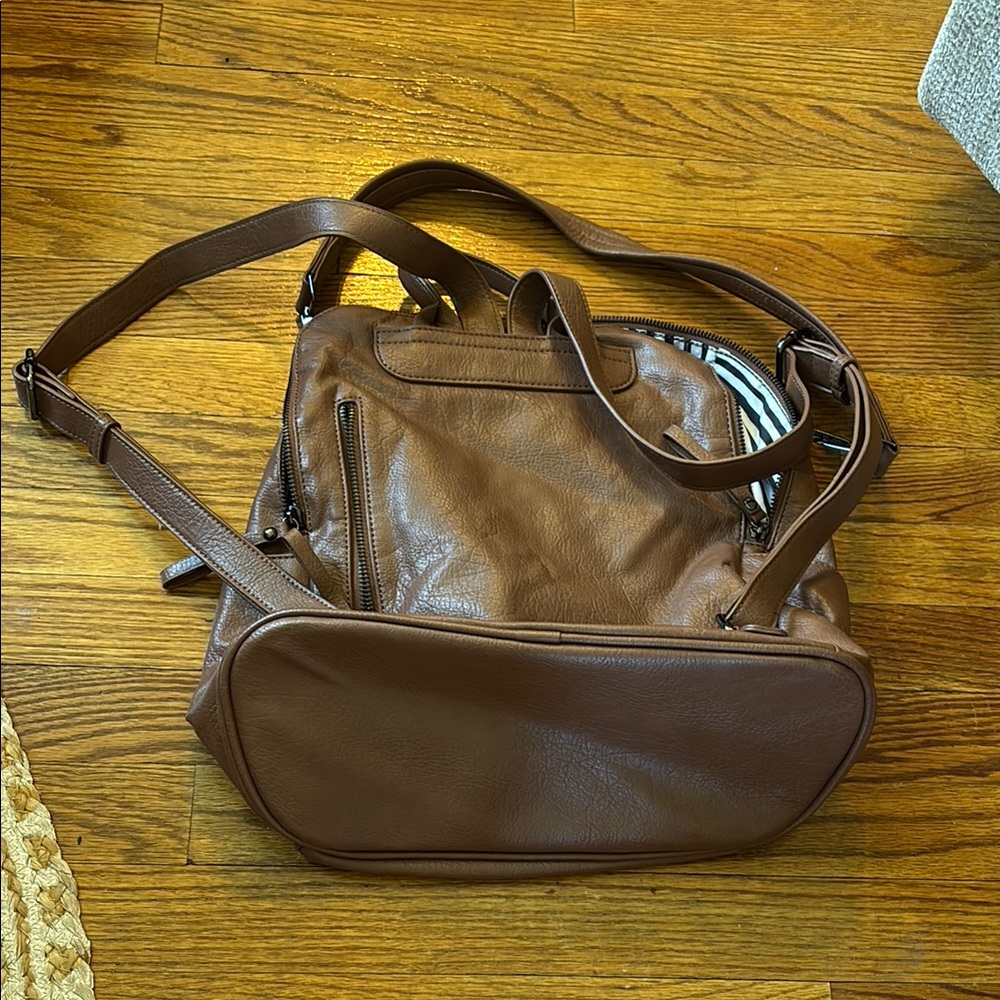 Brown Leather Backpack - image 2